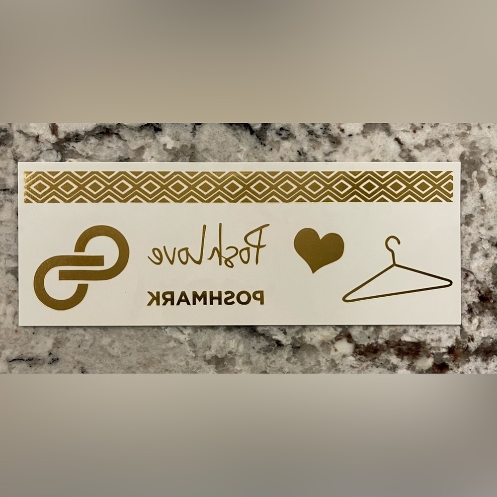 PoshFixings 2 pieces Metallic Temporary Tattoos